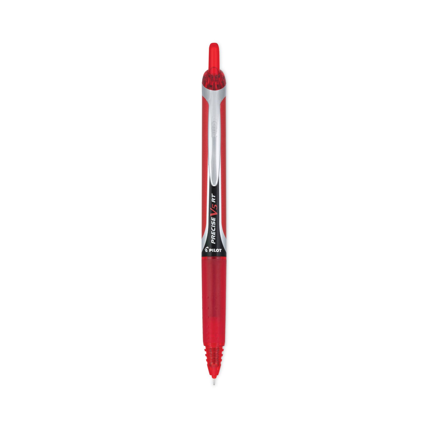 Pilot Precise V5RT Roller Ball Pen, Retractable, Extra-Fine 0.5 mm, Red Ink, Red Barrel (26064)