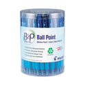 Pilot B2P Bottle-2-Pen Recycled Ballpoint Pen, Retractable, Medium 1 mm, Assorted Ink Colors, Translucent Blue Barrel, 36/Pack (57050)