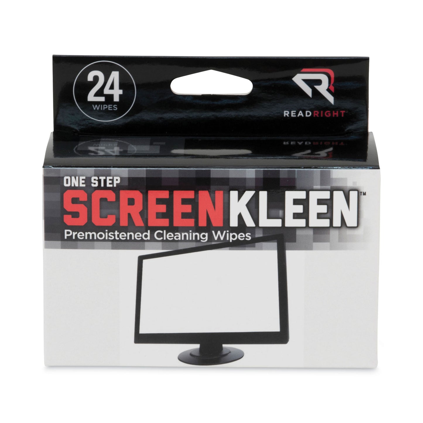 Read Right OneStep Screen Cleaner, 5 x 5, Unscented, 24/Box (RR1209)