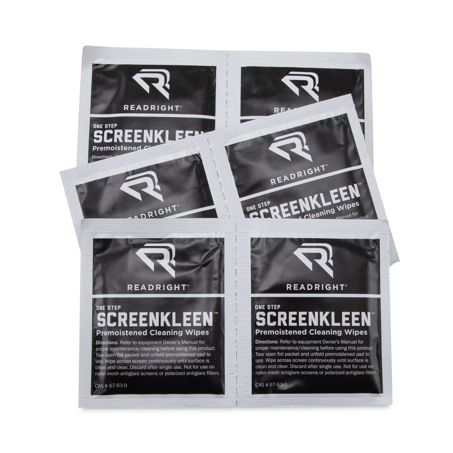 Read Right OneStep Screen Cleaner, 5 x 5, Unscented, 24/Box (RR1209)