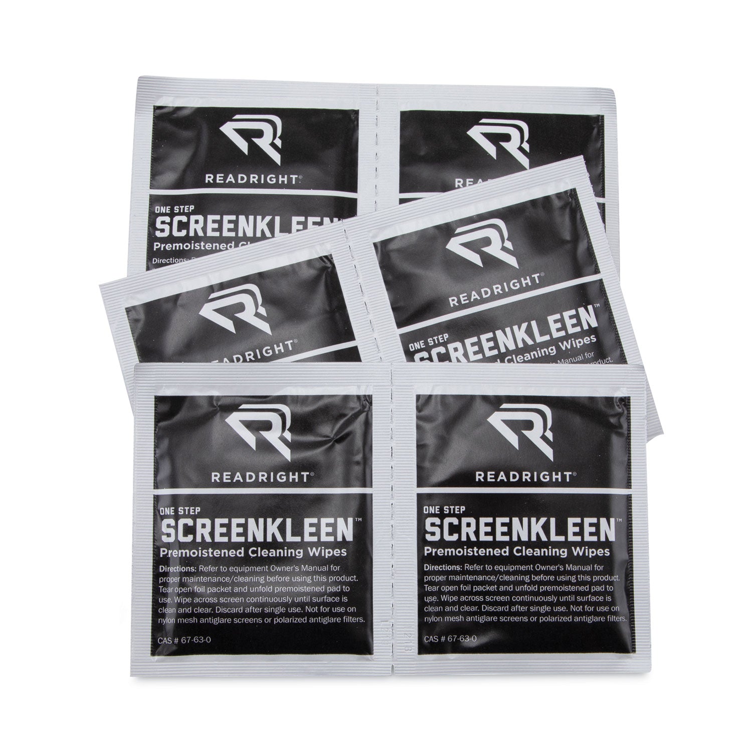 Read Right OneStep Screen Cleaner, 5 x 5, Unscented, 24/Box (RR1209)