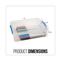 Advantus Super Stacker Large Pencil Box, Plastic, 9 x 5.5 x 2.62, Clear (37539)