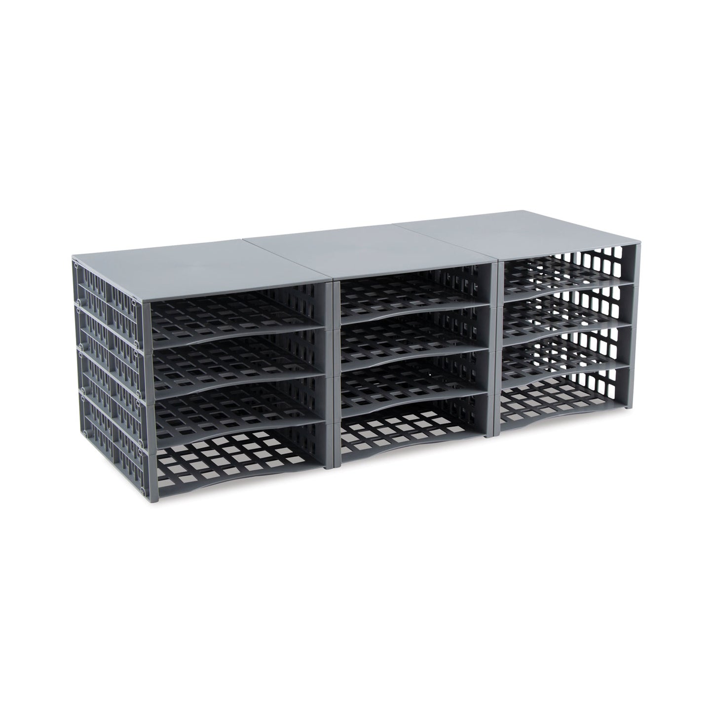 Advantus Snap Configurable Tray System, 12 Compartments, 22.75 x 9.75 x 13, Gray (39412)