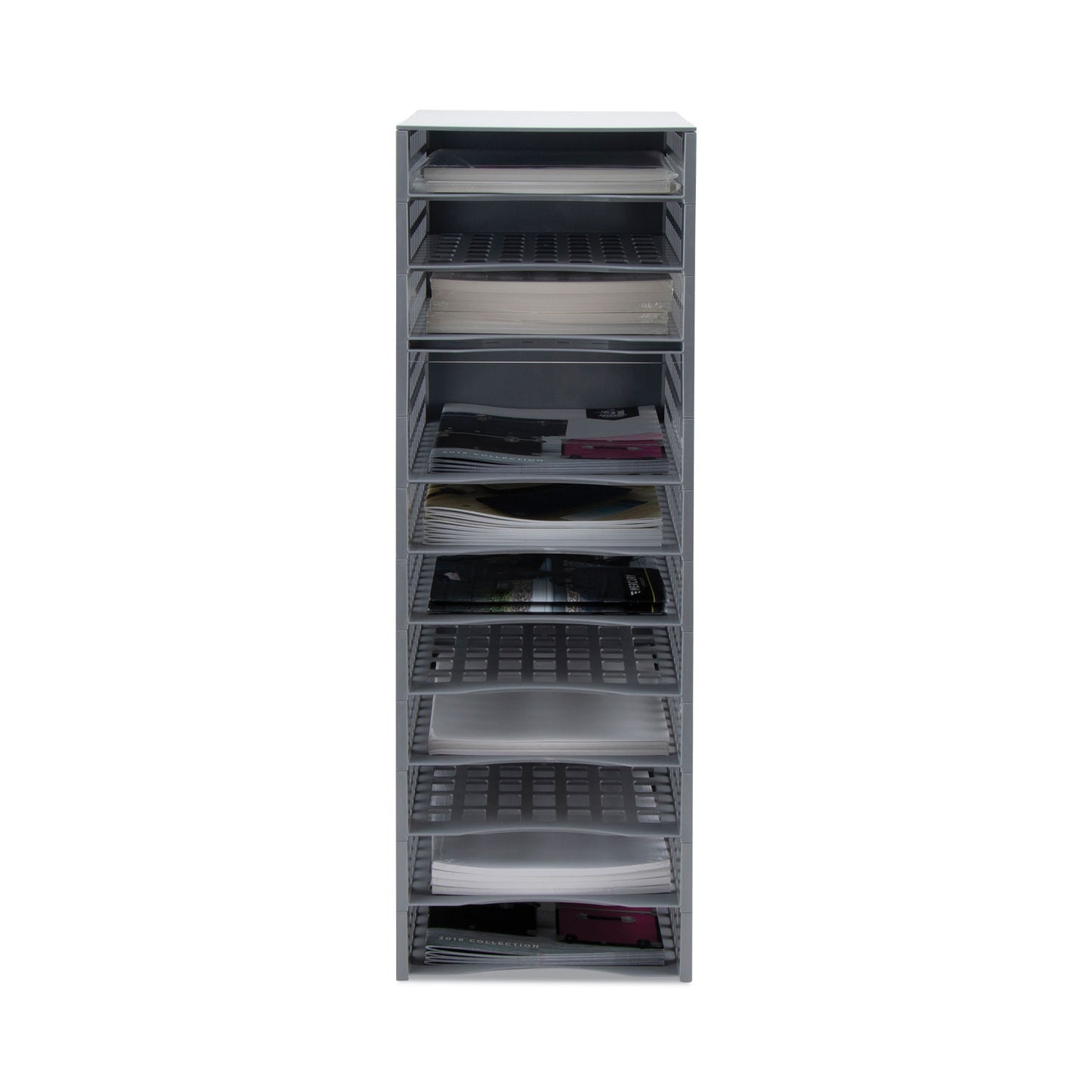 Advantus Snap Configurable Tray System, 12 Compartments, 22.75 x 9.75 x 13, Gray (39412)