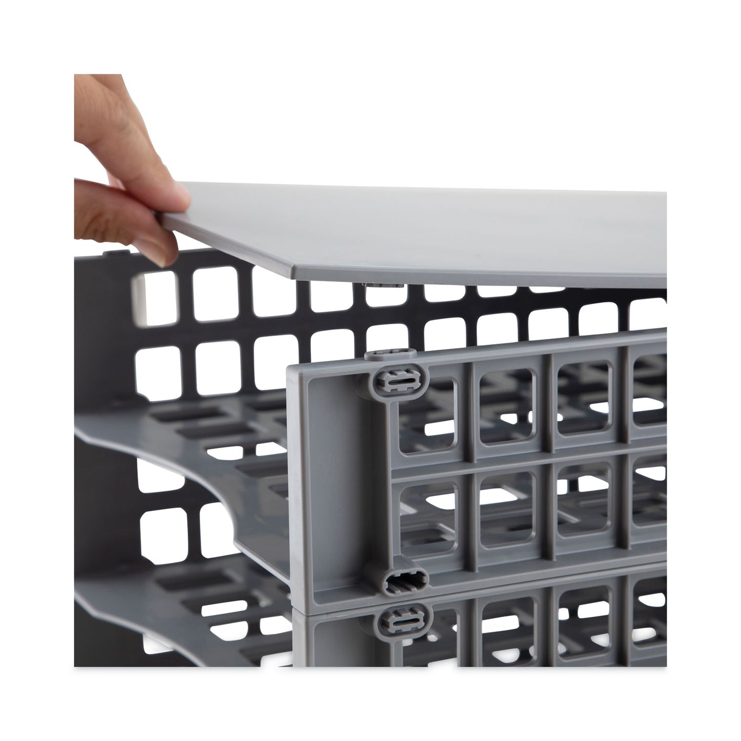 Advantus Snap Configurable Tray System, 12 Compartments, 22.75 x 9.75 x 13, Gray (39412)