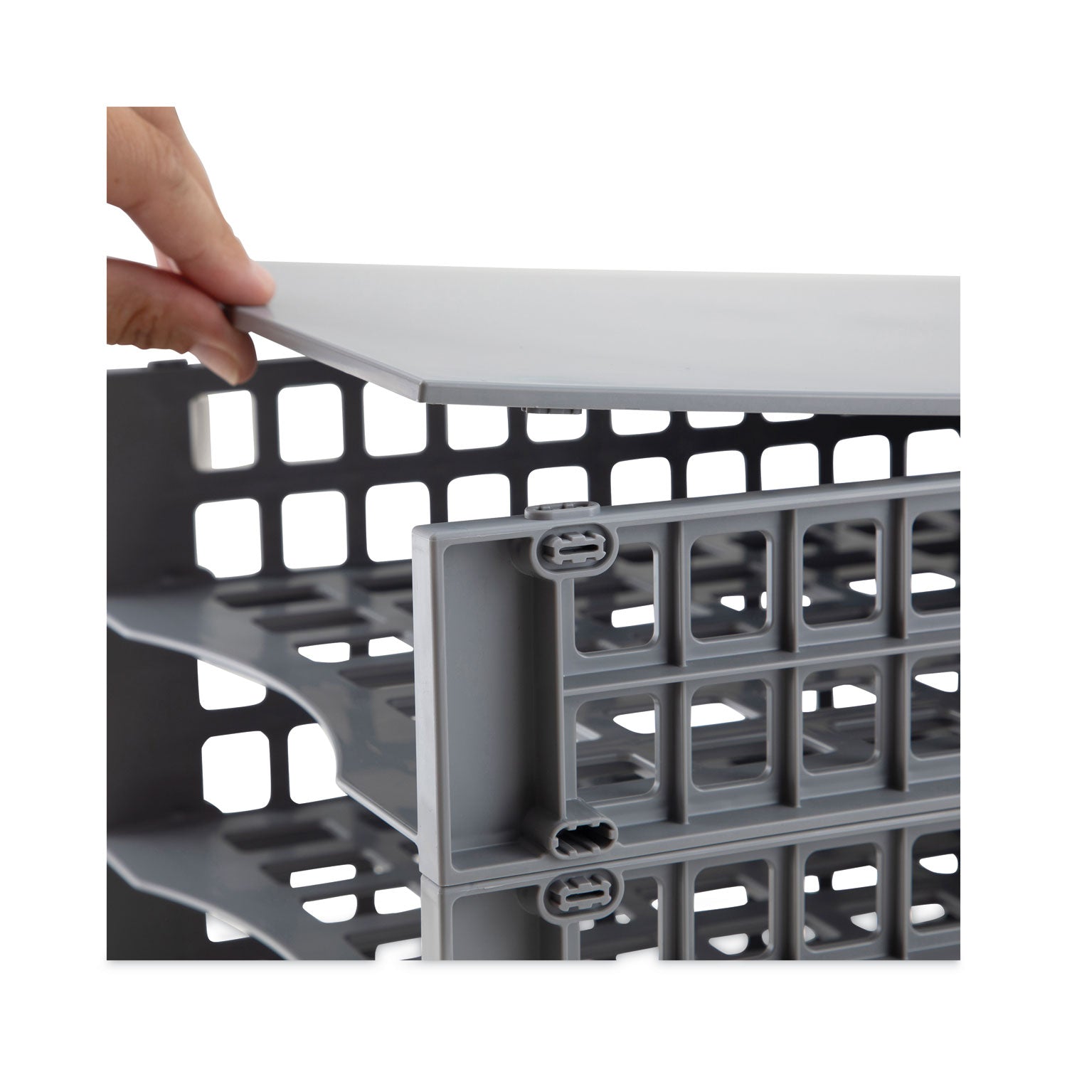 Advantus Snap Configurable Tray System, 12 Compartments, 22.75 x 9.75 x 13, Gray (39412)