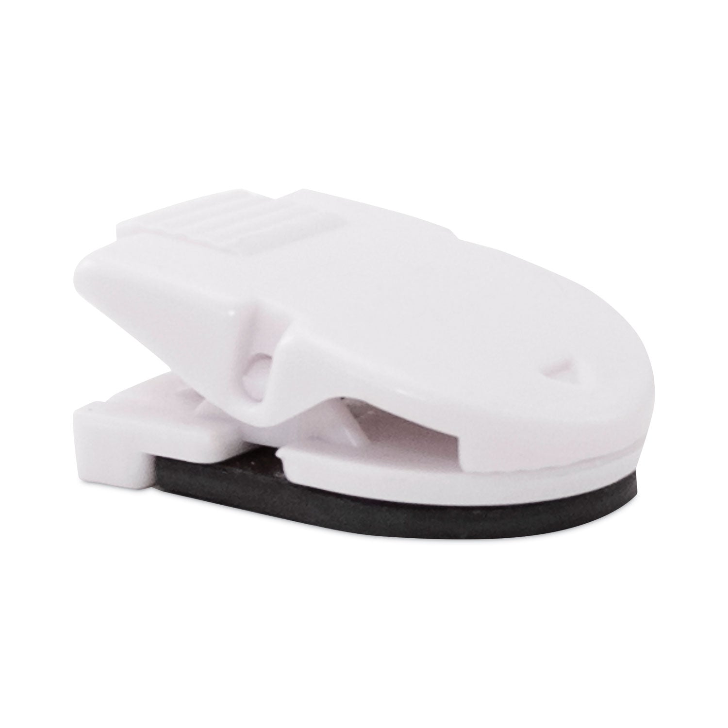 Advantus Magnetic/Adhesive Clips, 0.25" Jaw Capacity, White, 20/Box (75356)