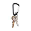 Advantus Carabiner Key Chains, (10) 1" x 2" Black Carabiners, (10) 1" dia Silver Key Rings, Aluminum (75555)