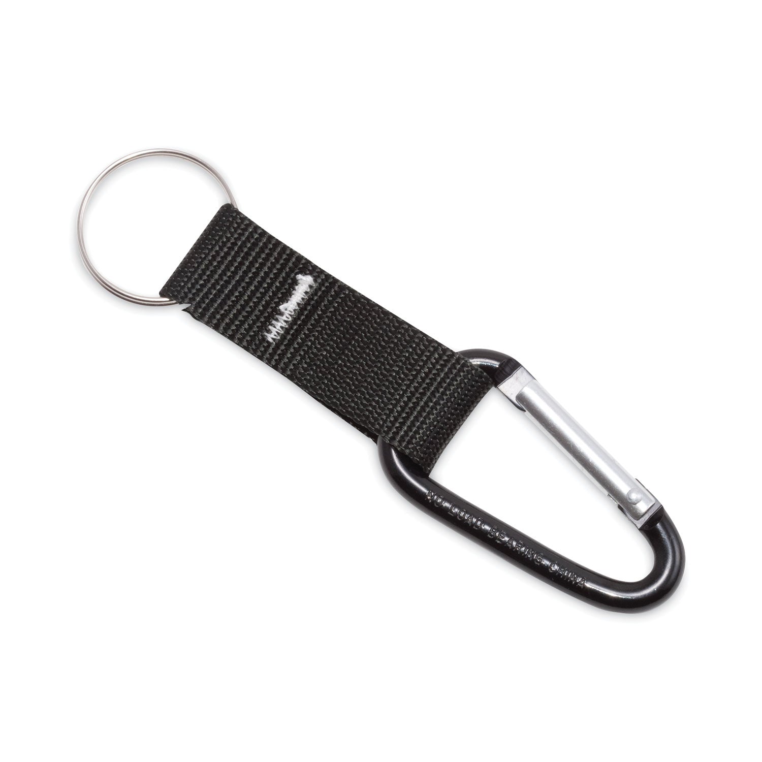 Advantus Carabiner Key Chains, Split Key Rings, Aluminum, Black, 10/Pack (75556)