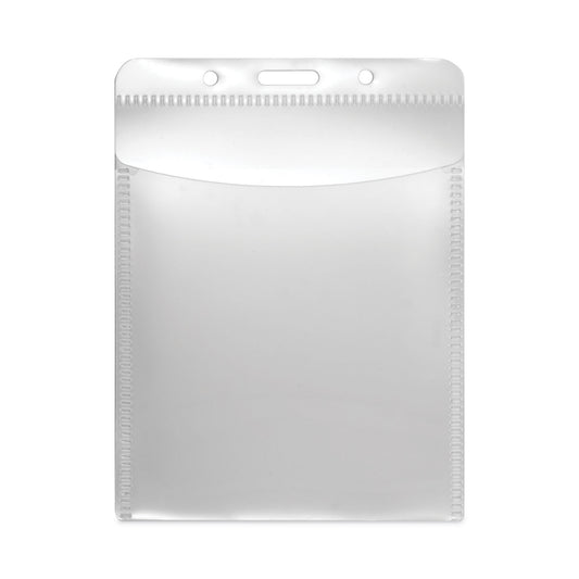 Advantus PVC-Free Badge Holders, Vertical, Clear 3.5" x 5.13" Holder, 3.13" x 4.5" Insert, 50/Pack (75604)