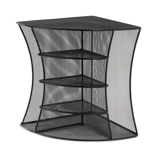 Safco Onyx Mesh Corner Organizer, Six Sections, 15 x 11 x 13, Black (3261BL)