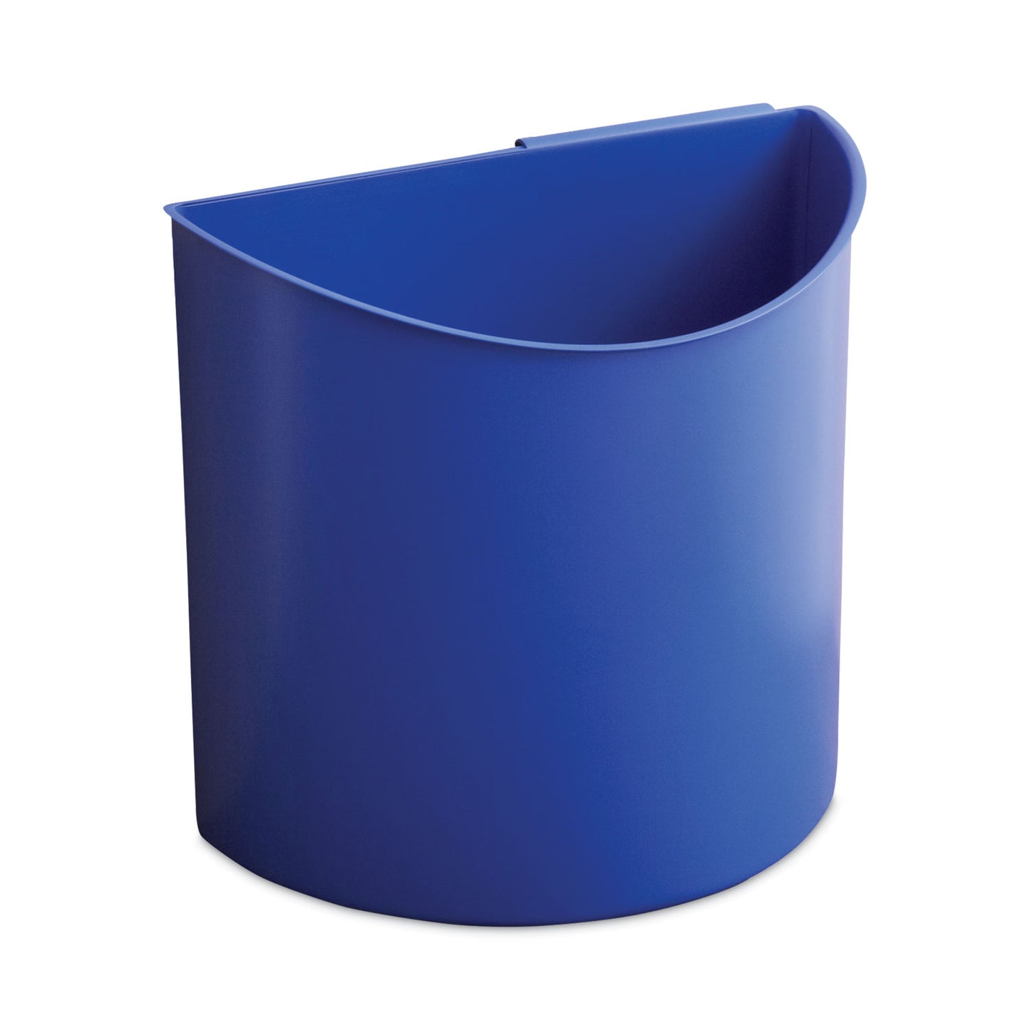 Safco Desk-Side Recycling Receptacle, 7 gal, Plastic, Black/Blue (9928BB)