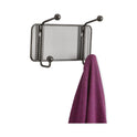 Safco Onyx Mesh Wall Racks, 2-Hook, 8.5w x 3d x 5.5h, Black (6401BL)