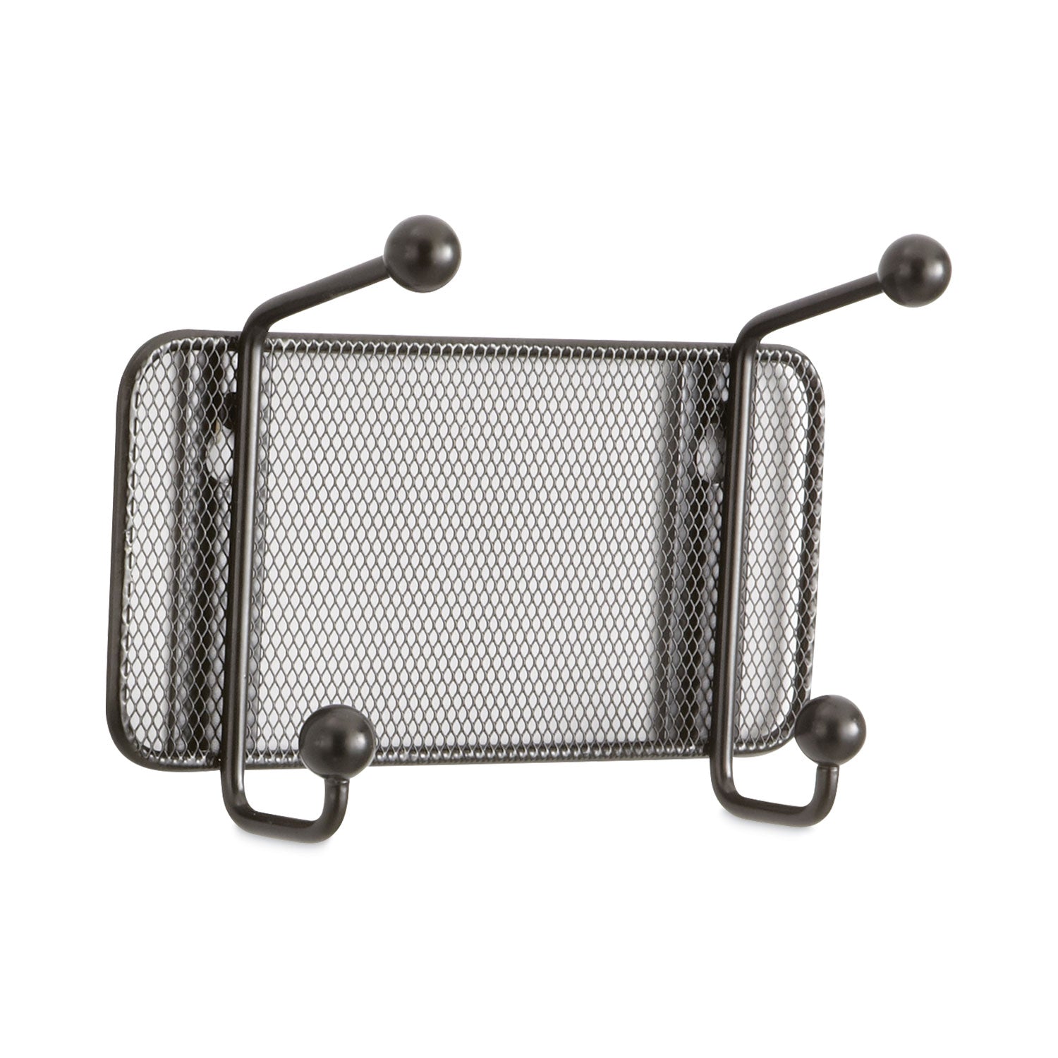 Safco Onyx Mesh Wall Racks, 2-Hook, 8.5w x 3d x 5.5h, Black (6401BL)