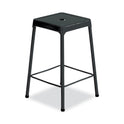 Safco Counter-Height Steel Stool, Backless, Supports Up to 250 lb, 25" Seat Height, Black (6605BL)