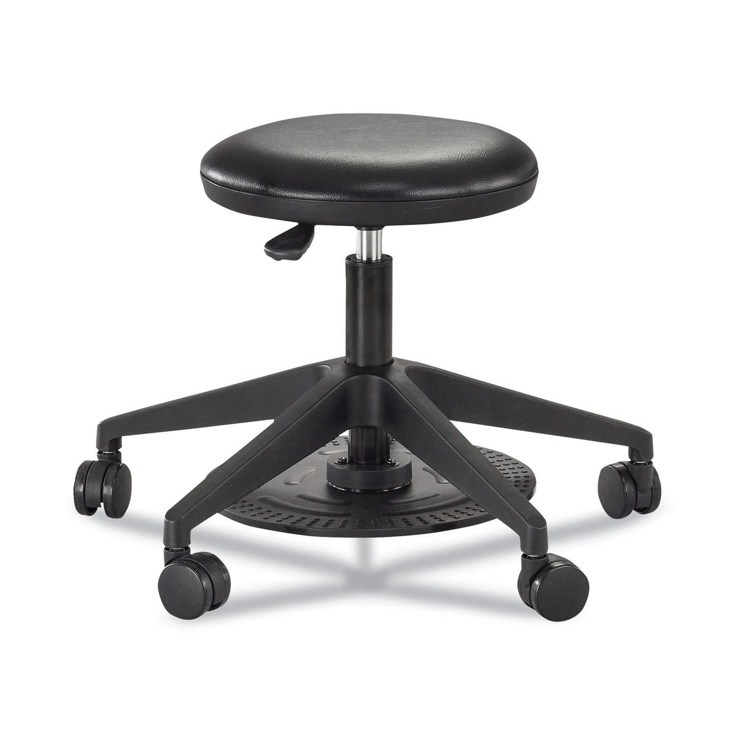 Safco Lab Stool, Backless, Supports Up to 250 lb, 19.25" to 24.25" Seat Height, Black (3437BL)