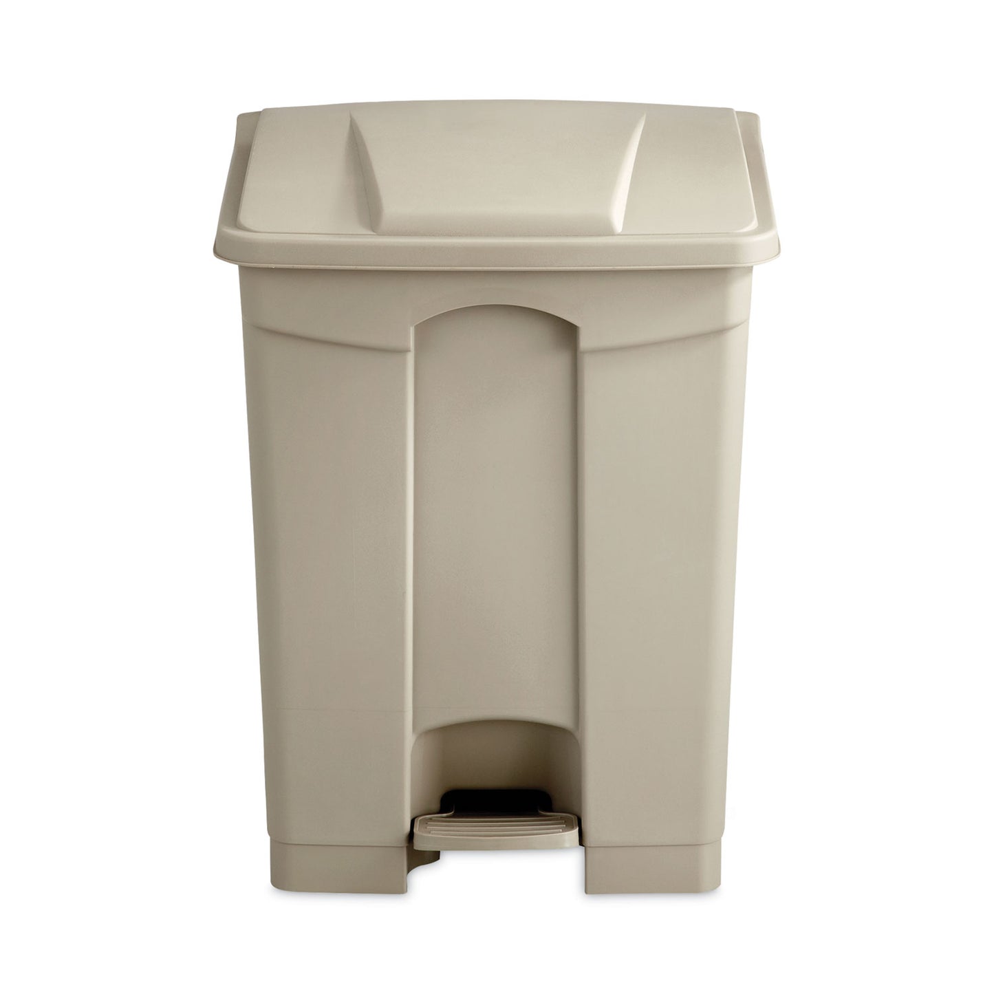 Safco Large Capacity Plastic Step-On Receptacle, 17 gal, Plastic, Tan (9922TN)