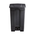 Safco Large Capacity Plastic Step-On Receptacle, 23 gal, Plastic, Black (9923BL)