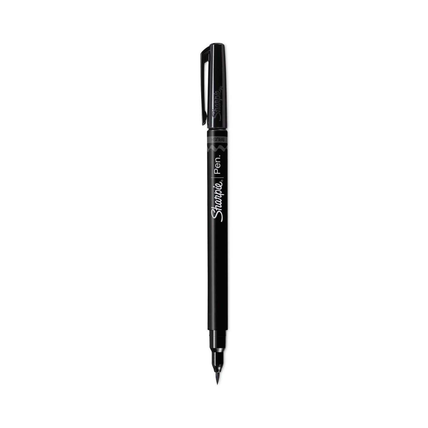 Sharpie Brush Tip Pens, Fine Brush Tip, Black, Dozen (2011280)