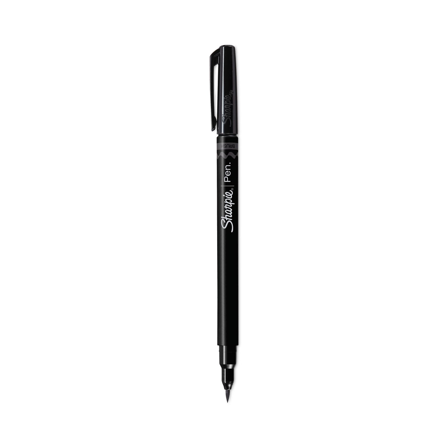 Sharpie Brush Tip Pens, Fine Brush Tip, Black, Dozen (2011280)