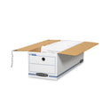 Bankers Box LIBERTY Check and Form Boxes, 9" x 24.25" x 7.5", White/Blue, 12/Carton (00018)