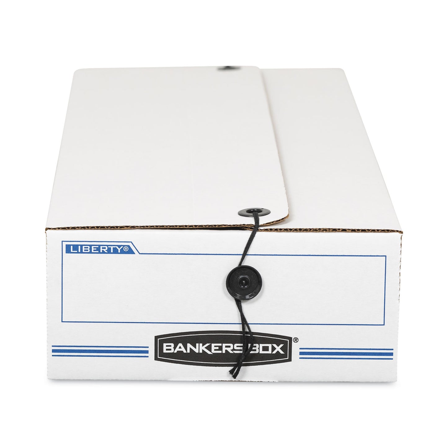 Bankers Box LIBERTY Check and Form Boxes, 6.25" x 24" x 4.5", White/Blue, 12/Carton (00003)