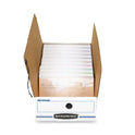 Bankers Box LIBERTY Check and Form Boxes, 6.25" x 24" x 4.5", White/Blue, 12/Carton (00003)