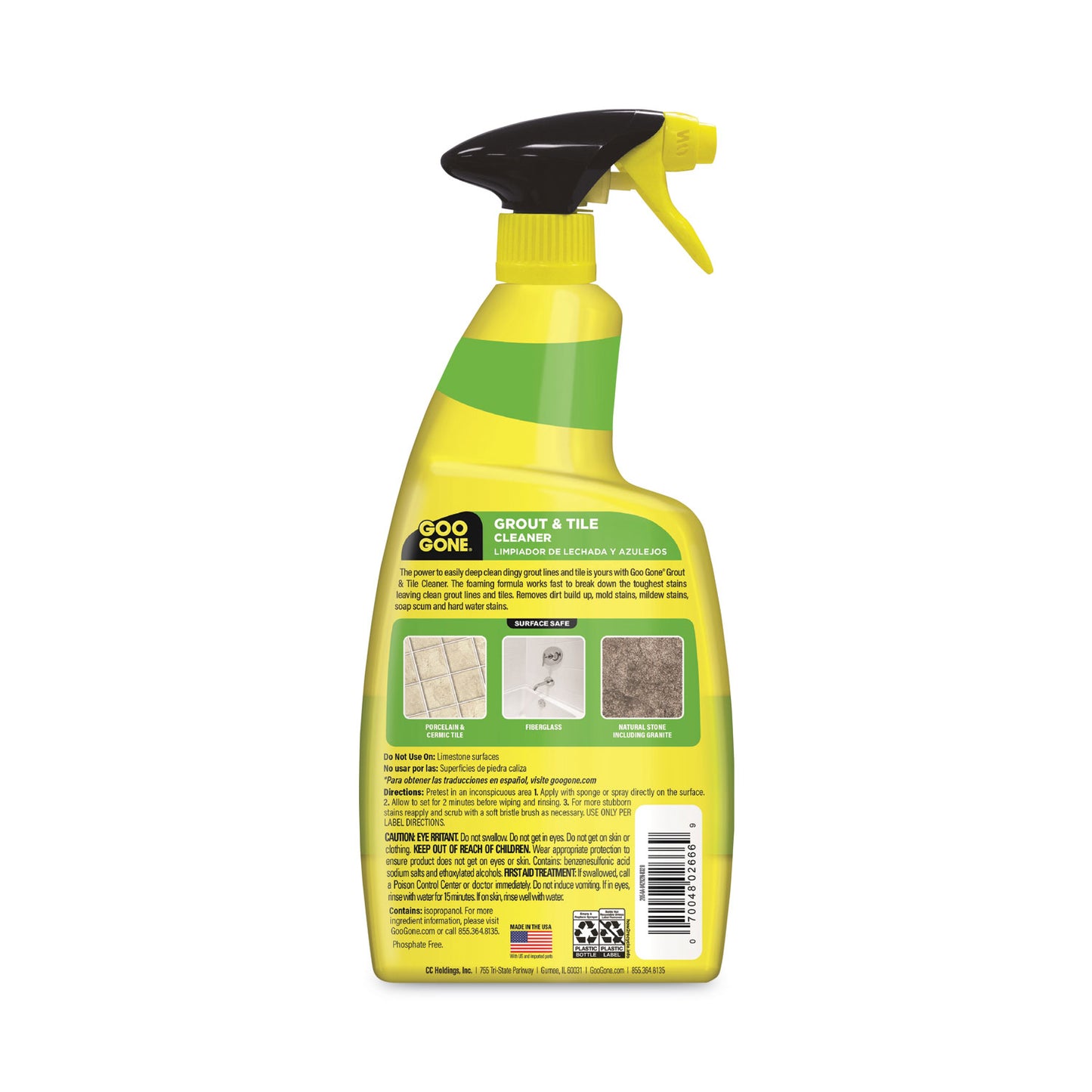 Goo Gone Grout and Tile Cleaner, Citrus Scent, 28 oz Trigger Spray Bottle (2054AEA)