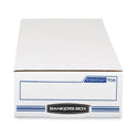 Bankers Box STOR/FILE Check Boxes, 9.25" x 25" x 4.13", White/Blue, 12/Carton (00706)