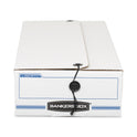 Bankers Box LIBERTY Check and Form Boxes, 9.25" x 15" x 4.25", White/Blue, 12/Carton (00009)