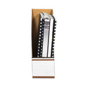 Bankers Box Corrugated Cardboard Magazine File, 4 x 9 x 11.5, Wood Grain, 12/Carton (07223)