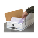 Bankers Box LIBERTY Check and Form Boxes, 9.25" x 15" x 4.25", White/Blue, 12/Carton (00009)