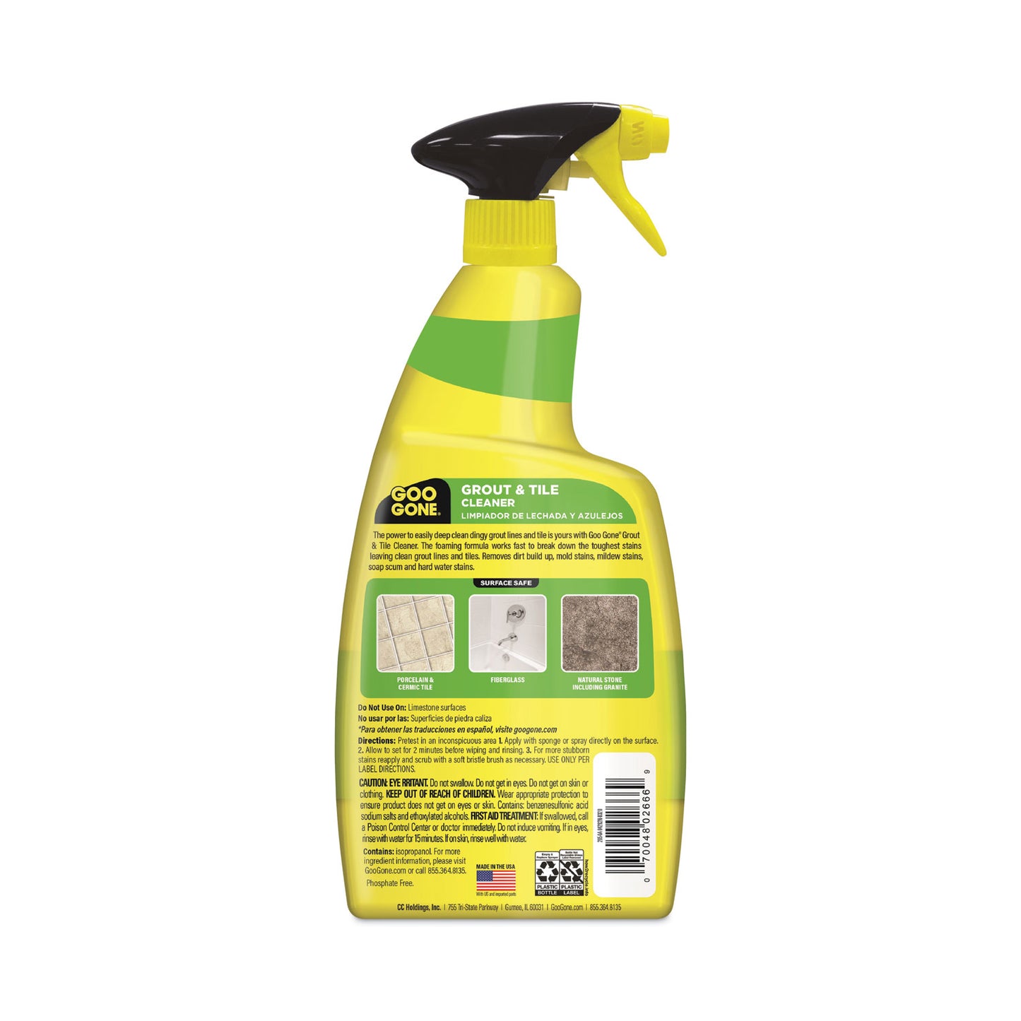 Goo Gone Grout and Tile Cleaner, Citrus Scent, 28 oz Trigger Spray Bottle, 6/CT (2054A)