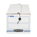 Bankers Box LIBERTY Check and Form Boxes, 9" x 24.25" x 7.5", White/Blue, 12/Carton (00018)