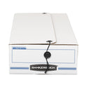 Bankers Box LIBERTY Check and Form Boxes, 9.25" x 23.75" x 4.25", White/Blue, 12/Carton (00002)