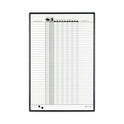 Quartet Employee In/Out Board System, Up to 36 Employees, 24 x 36, Porcelain White/Gray Surface, Black Aluminum Frame (783G)