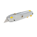 Stanley Quick-Change Utility Knife with Twine Cutter and (3) Retractable Blades, 6" Metal Handle, Gray (10499)