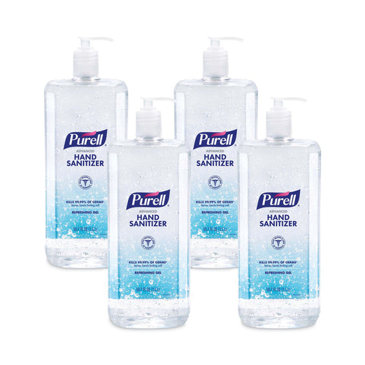 PURELL Advanced Hand Sanitizer Refreshing Gel, 1.5 L Pump Bottle, Clean Scent, 4/Carton (501504CT)