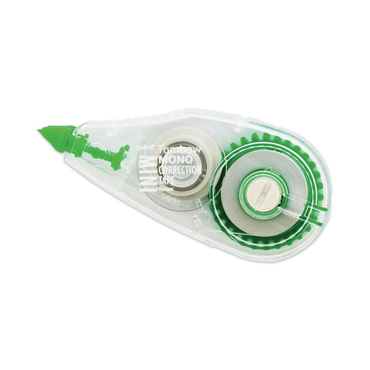 Tombow MONO Mini Correction Tape, Non-Refillable, Clear Applicator, 0.17" x 315", 10/Pack (68722)