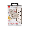 RCA 6 Outlet Swivel Surge Protector, 6 AC Outlets, 1,200 J, White (PSWTS6FV)