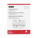 Fellowes Laminator Cleaning Sheets, 3 to 10 mil, 8.5" x 11", White, 10/Pack (5320603)