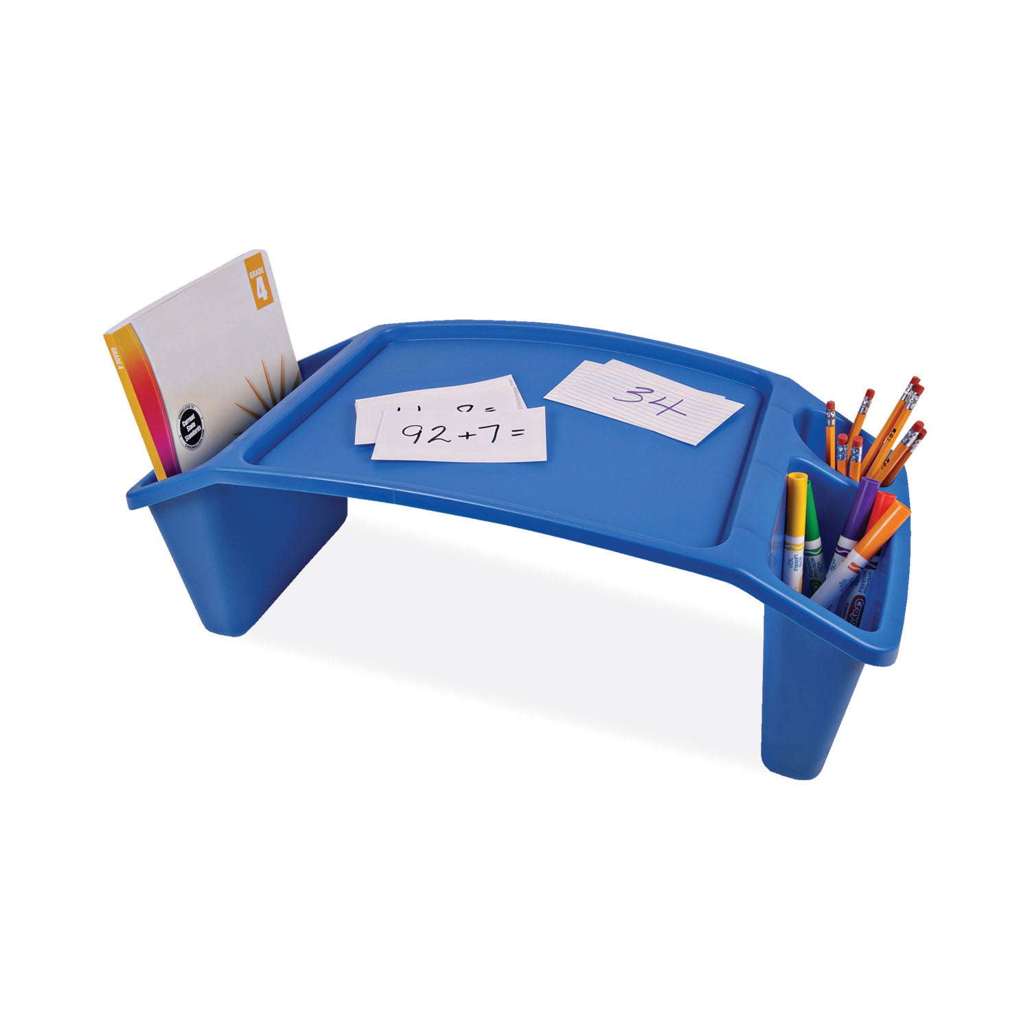 Deflecto Antimicrobial Lap Desk, Rectangular, 23.35w x 12d x 8.53h, Blue (39502BLU)