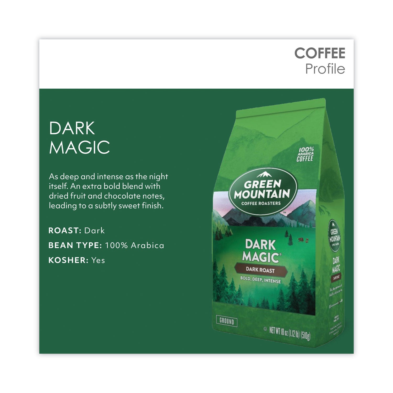 Keurig Dark Magic Ground Coffee, 18 oz Bag (7134EA)