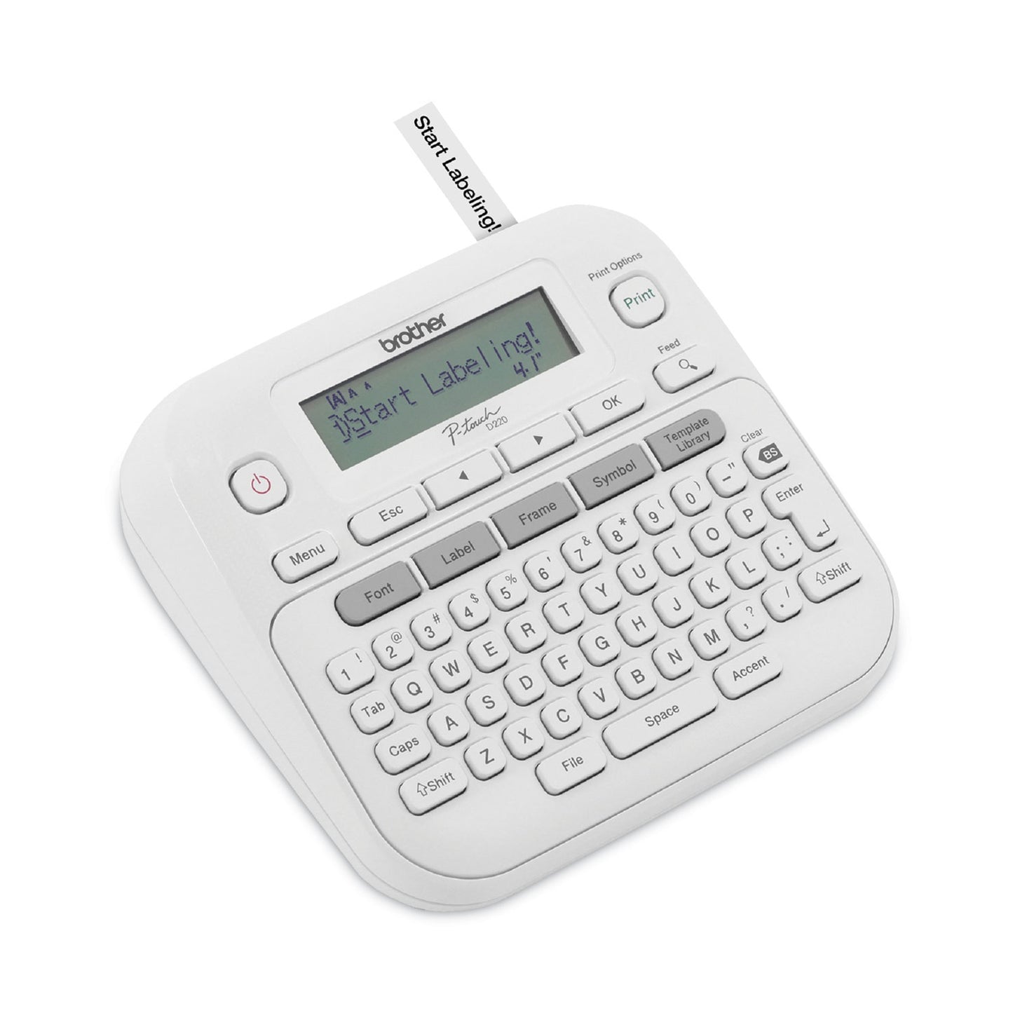 Brother P-Touch PT-D220 Label Maker, 2 Lines, 3.9 x 9.3 x 10.2