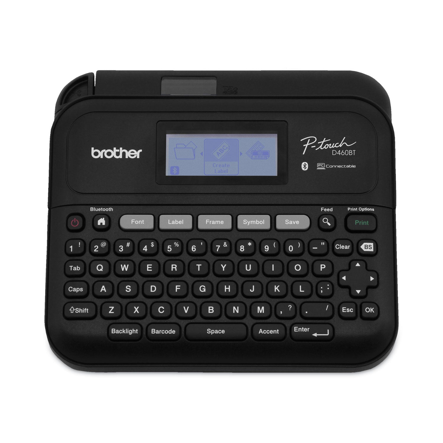 Brother P-Touch Business Expert Connected Label Maker, With 1 Roll Sample Tape, 30 mm/s Print Speed, 7.4 x 7 x 2.8 (PTD460BT)