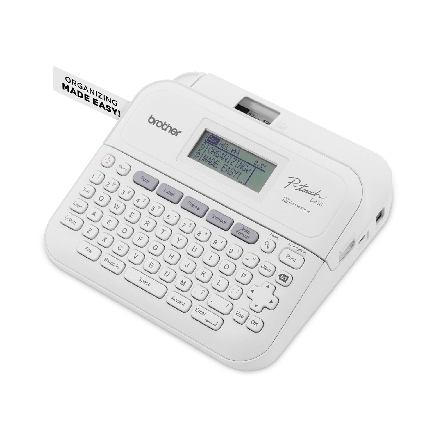 Brother P-Touch PT-D410 Advanced Connected Label Maker, 20 mm/s, 8.9 x 3.9 x 12.3