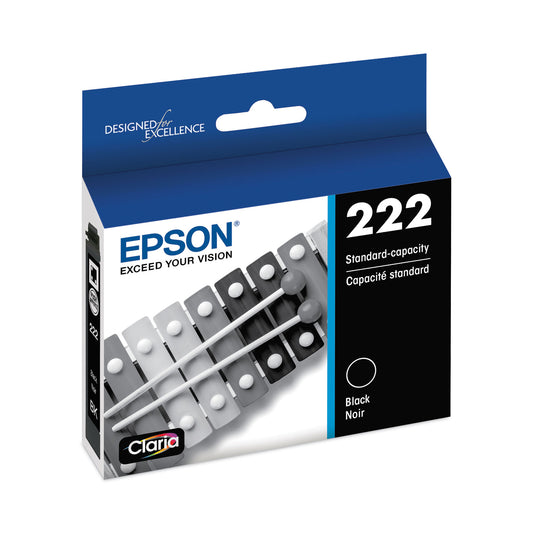 Epson T222120S (T222) Claria Ink, 165 Page-Yield, Black