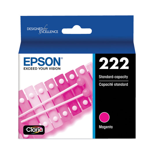 Epson T222320S (T222) Claria Ink, 165 Page-Yield, Magenta