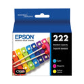 Epson T222520S (T222) Claria Ink, 165 Page-Yield, Cyan/Magenta/Yellow