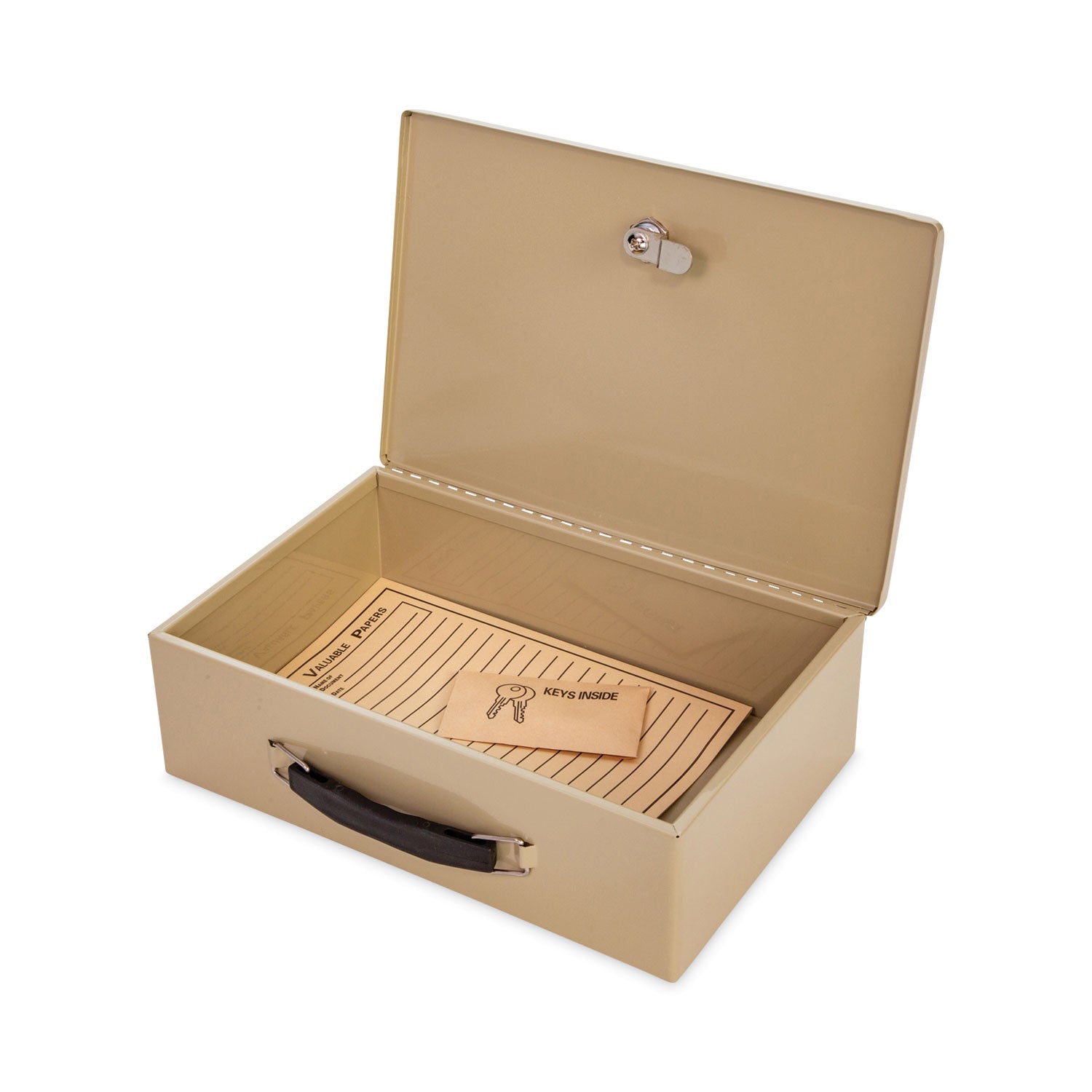 CONTROLTEK Heavy Duty Fire Retardant Box, 1 Compartment, 12.75 x 8.25 x 4, Sand (500123)